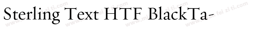 Sterling Text HTF BlackTa字体转换